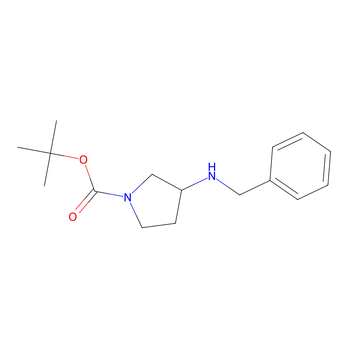tert-butyl (3S)-3-(benzylamino)pyrrolidine-1-carboxylate molecular structure, CAS 2423707-46-2