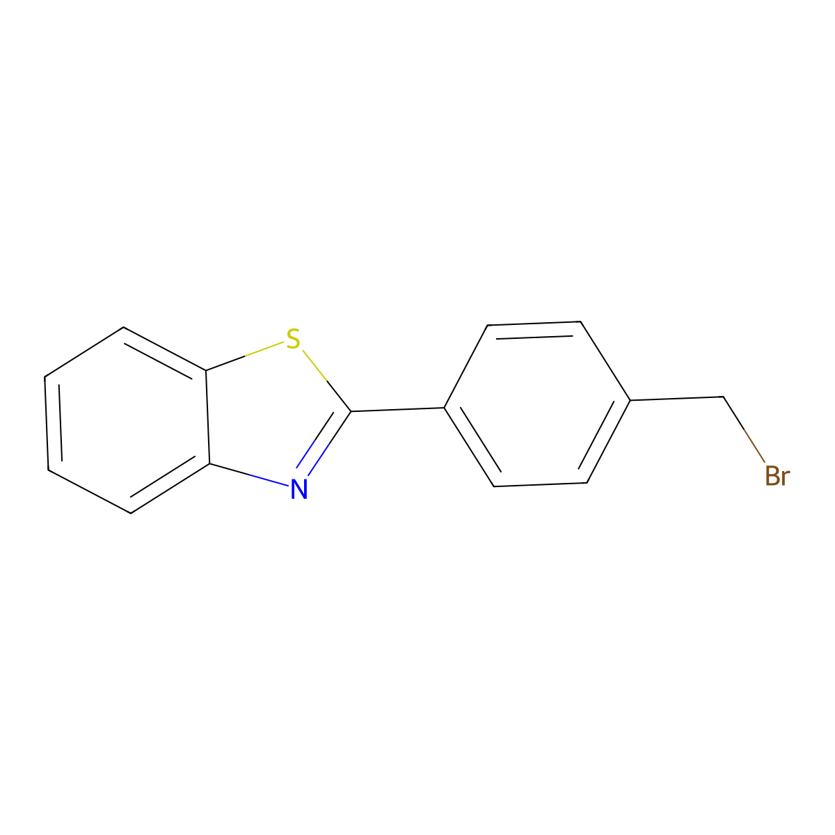 2-(4-(Bromomethyl)phenyl)benzo[d]thiazole molecular structure, CAS 24239-18-7