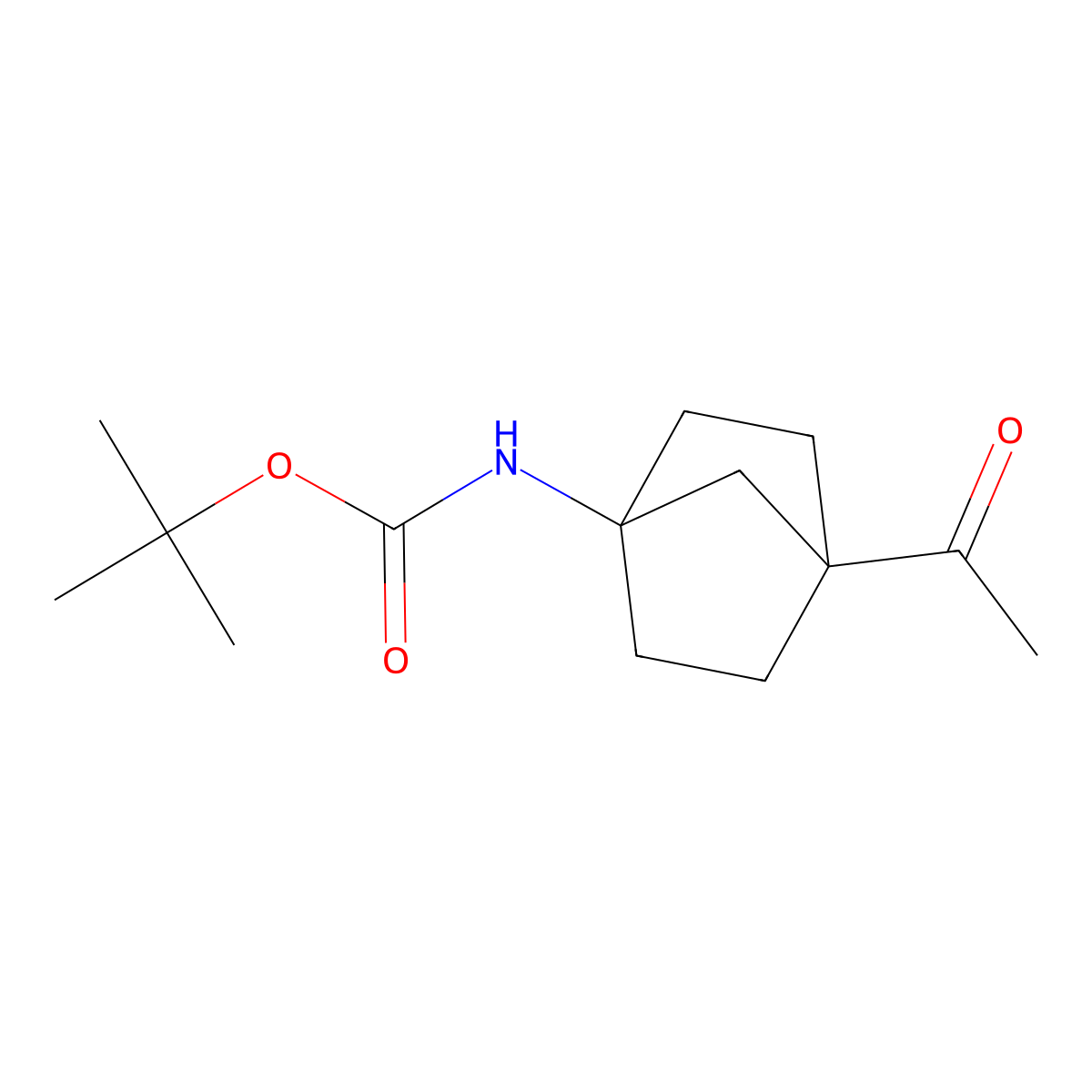 tert-butyl N-(4-acetylnorbornan-1-yl)carbamate molecular structure, CAS 2423978-43-0
