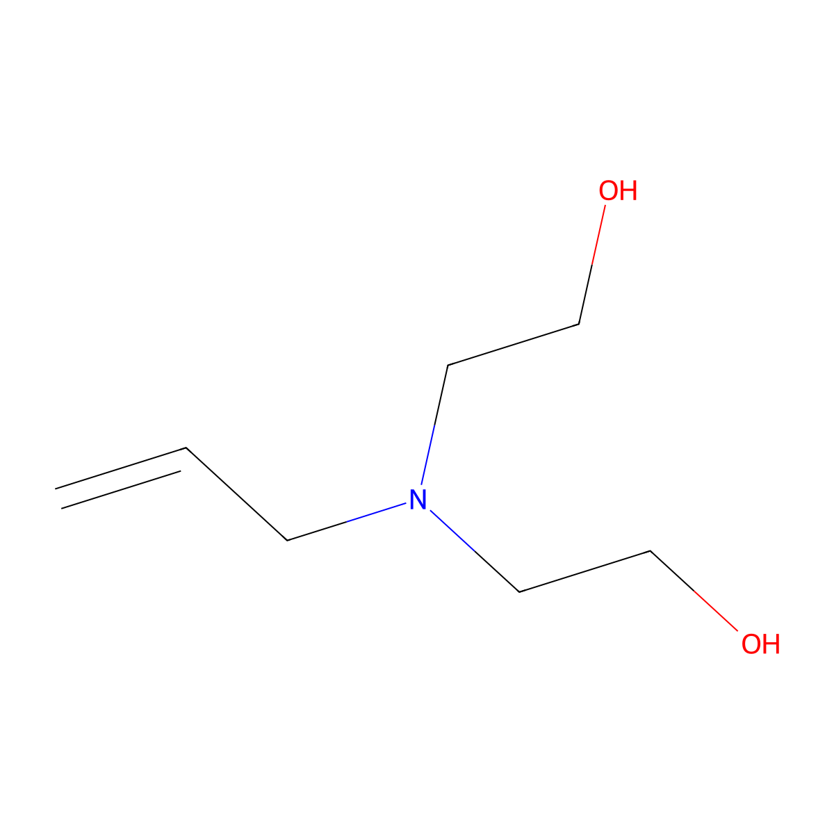 N-Allyl-2,2'-iminodiethanol molecular structure, CAS 2424-05-7