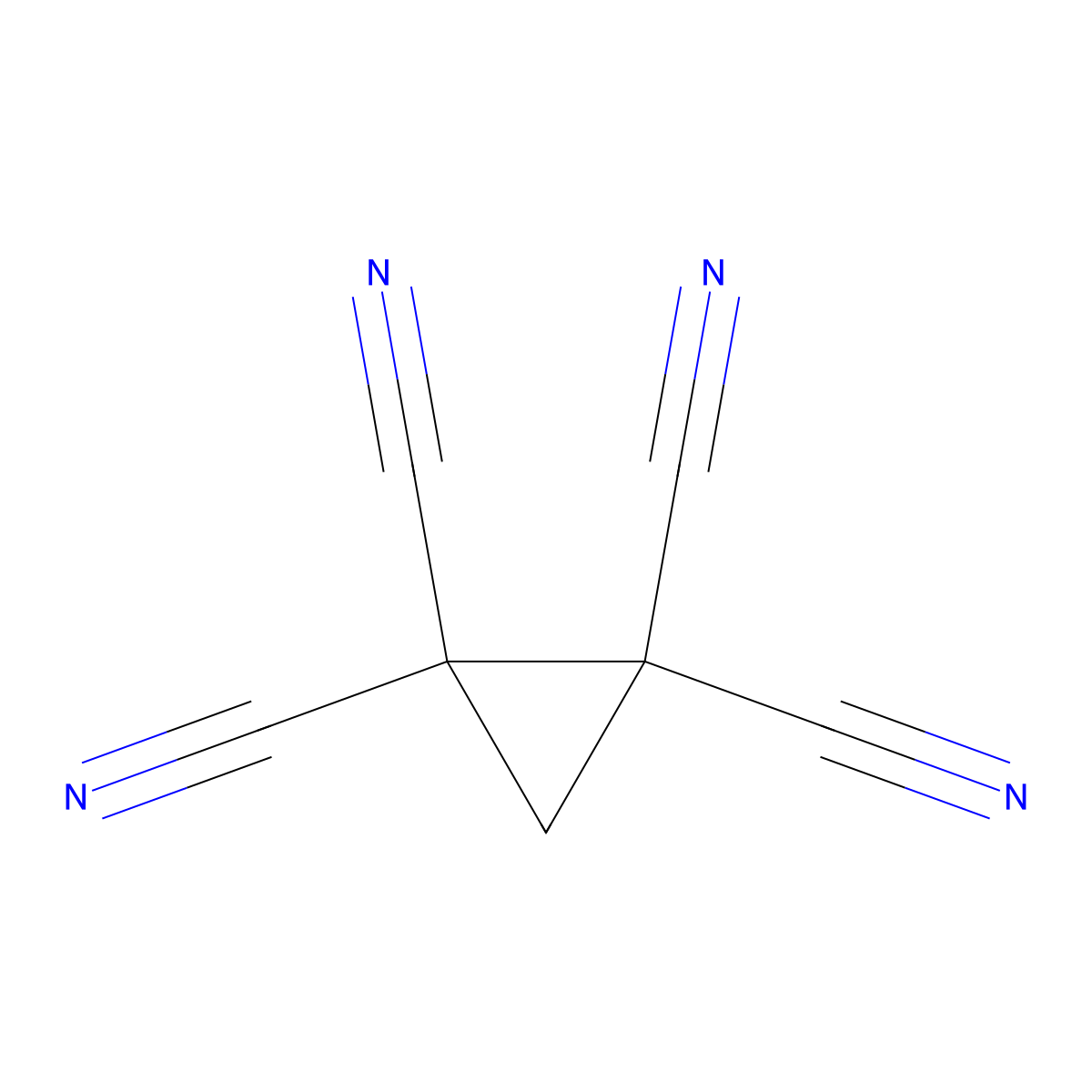 1,1,2,2-Cyclopropane-tetracarbonitrile molecular structure, CAS 2424-32-0