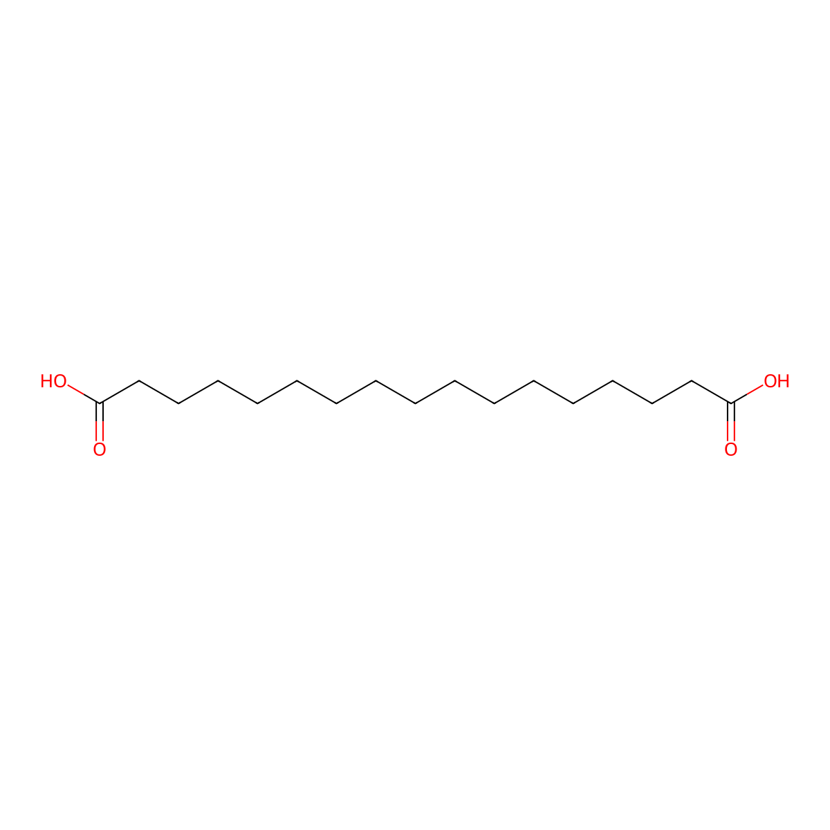 Heptadecanedioic acid molecular structure, CAS 2424-90-0
