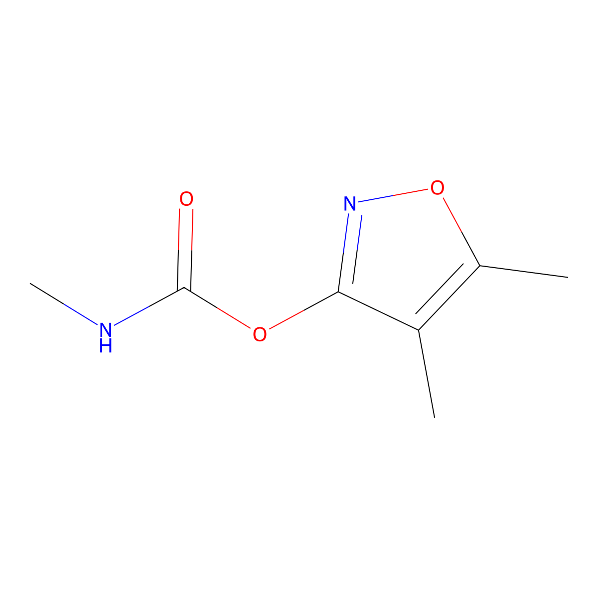 dimethyl-1,2-oxazol-3-yl N-methylcarbamate molecular structure, CAS 24240-88-8