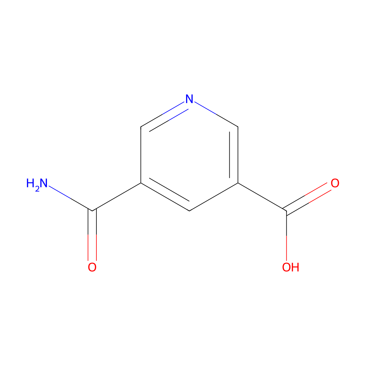 5-Carbamoylpyridine-3-carboxylic acid molecular structure, CAS 24242-17-9