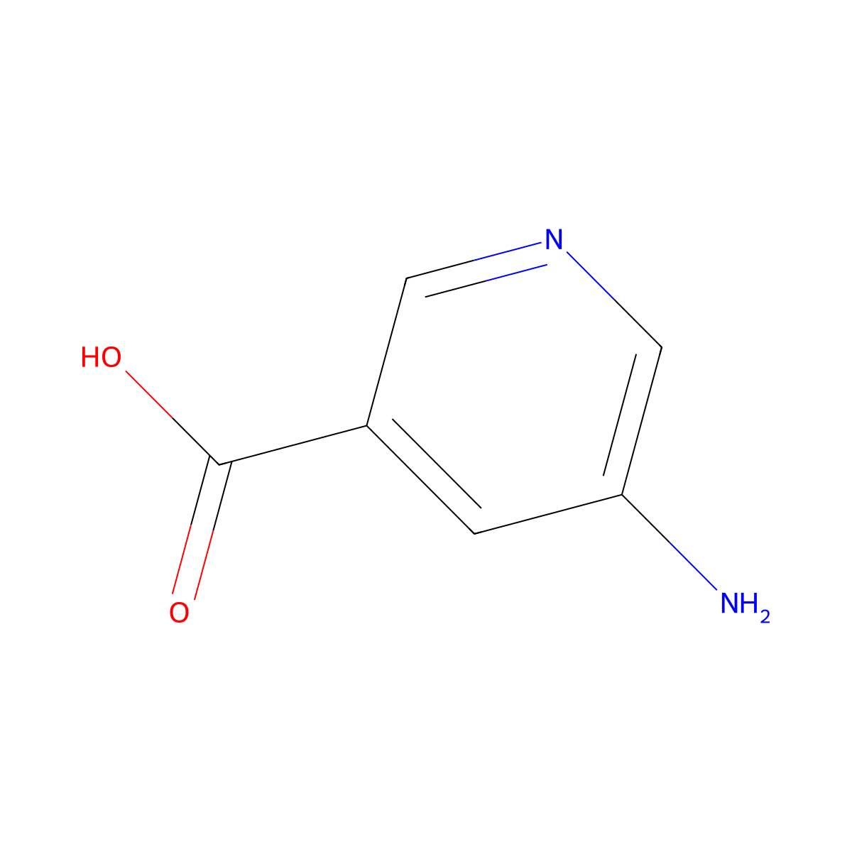 5-Aminonicotinic Acid molecular structure, CAS 24242-19-1