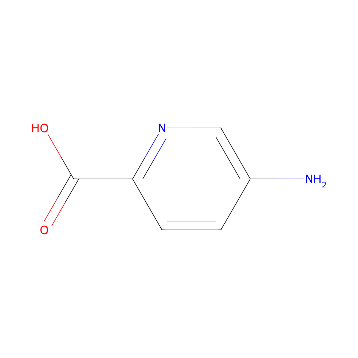 5-Aminopyridine-2-carboxylic acid molecular structure, CAS 24242-20-4