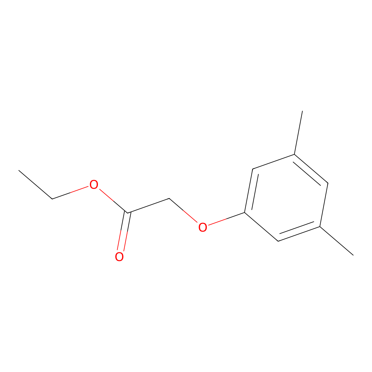 Ethyl 2-(3,5-dimethylphenoxy)acetate molecular structure, CAS 24242-74-8