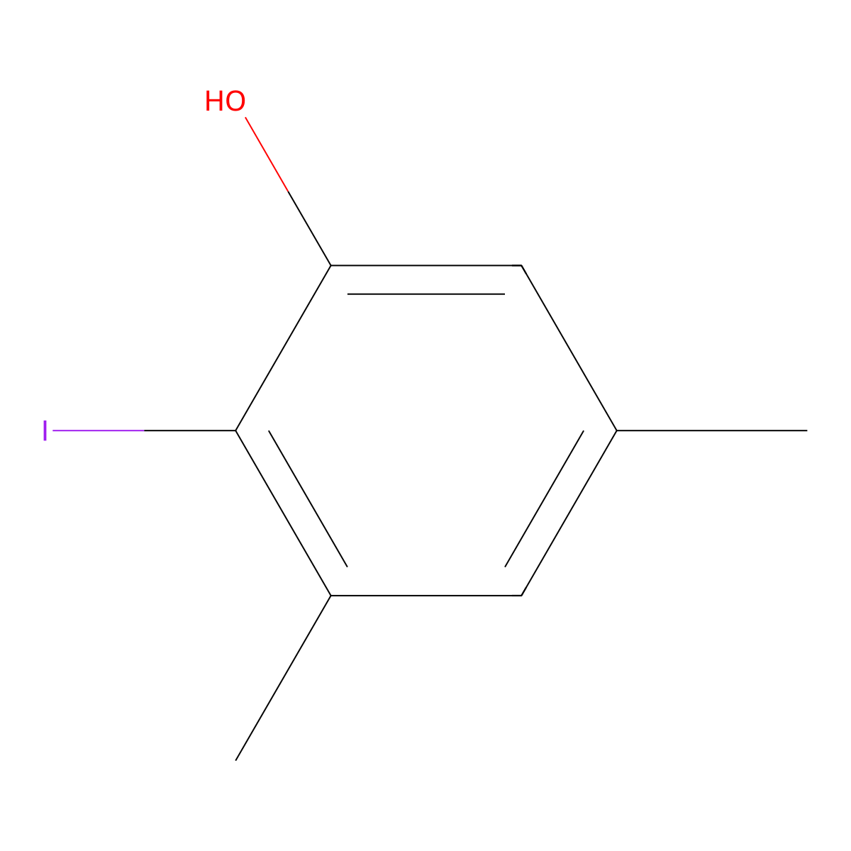 2-Iodo-3,5-dimethylphenol molecular structure, CAS 24242-79-3