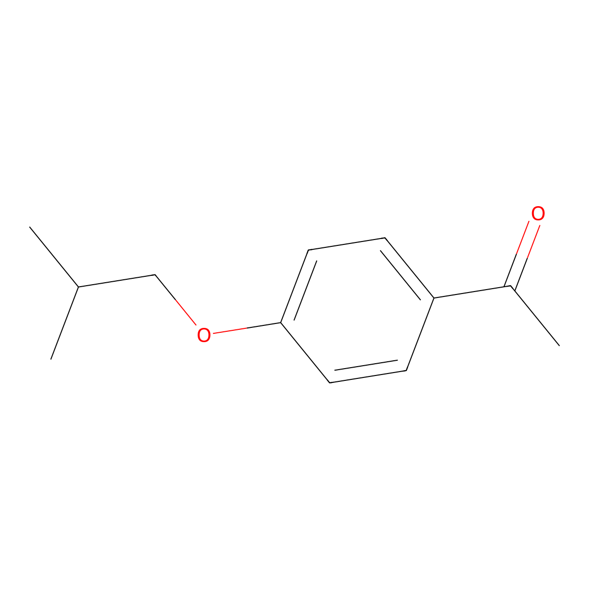 1-(4-Isobutoxyphenyl)ethanone molecular structure, CAS 24242-97-5