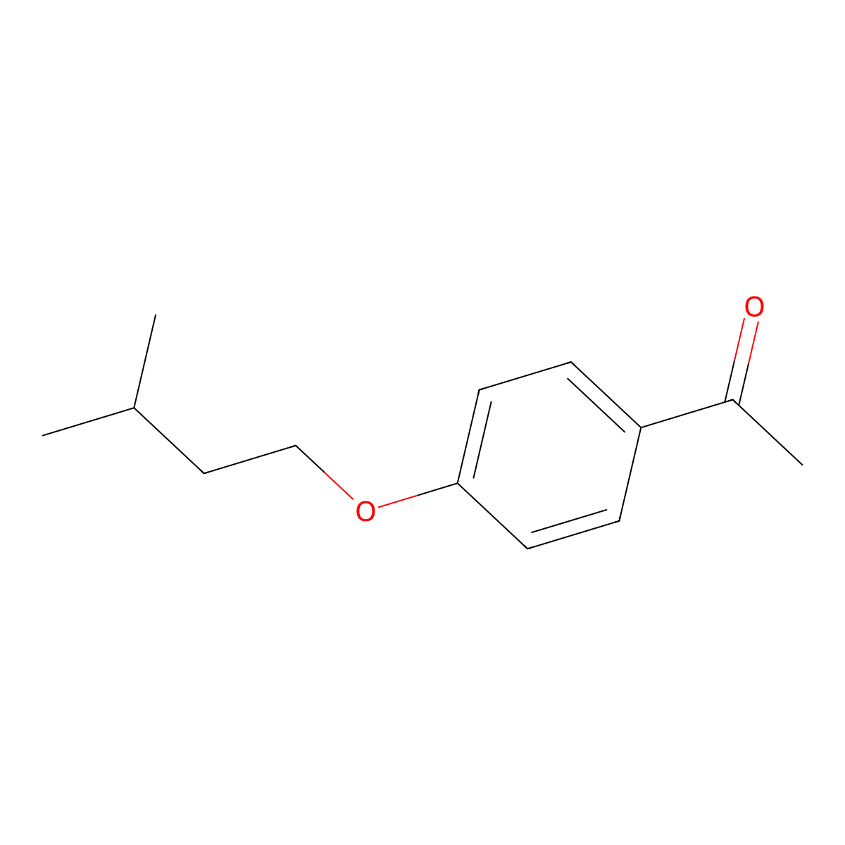 1-[4-(3-Methyl-butoxy)-phenyl]-ethanone molecular structure, CAS 24242-99-7