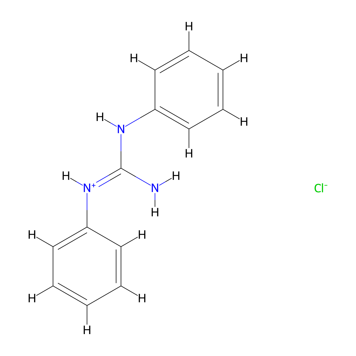 N,N'-Diphenylguanidine monohydrochloride molecular structure, CAS 24245-27-0