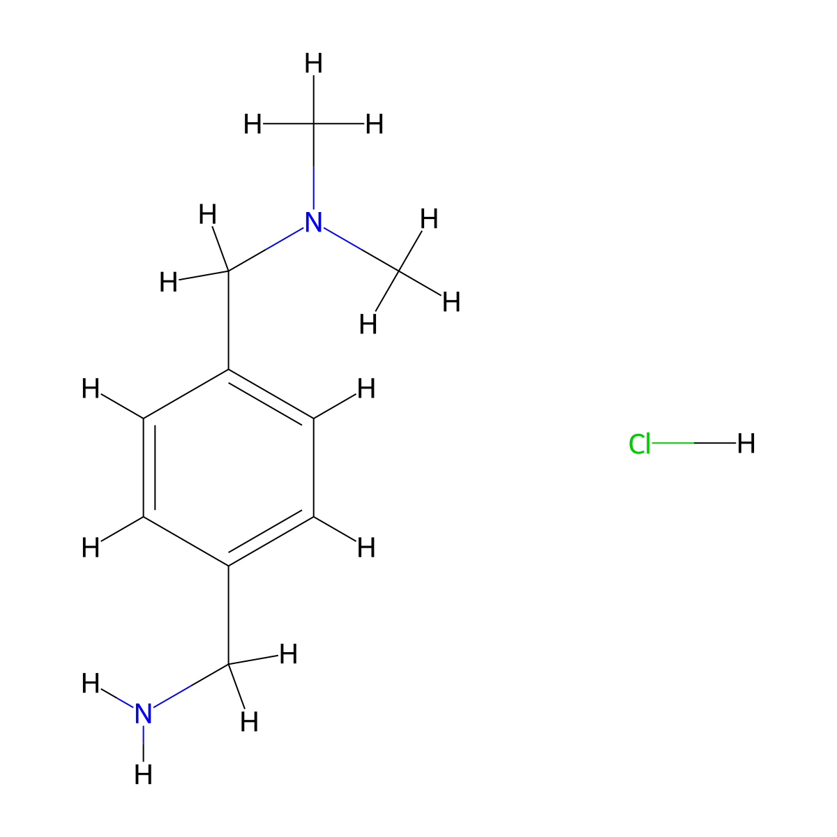 1-(4-(Aminomethyl)phenyl)-N,N-dimethylmethanamine hydrochloride molecular structure, CAS 242452-35-3