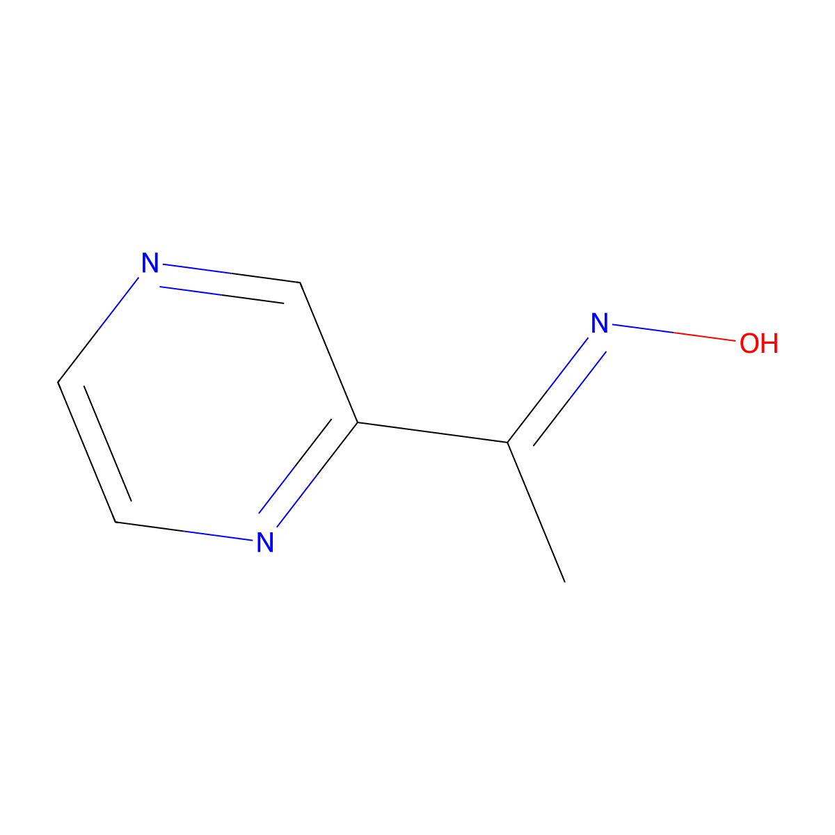 N-[1-(Pyrazin-2-YL)ethylidene]hydroxylamine molecular structure, CAS 242458-29-3