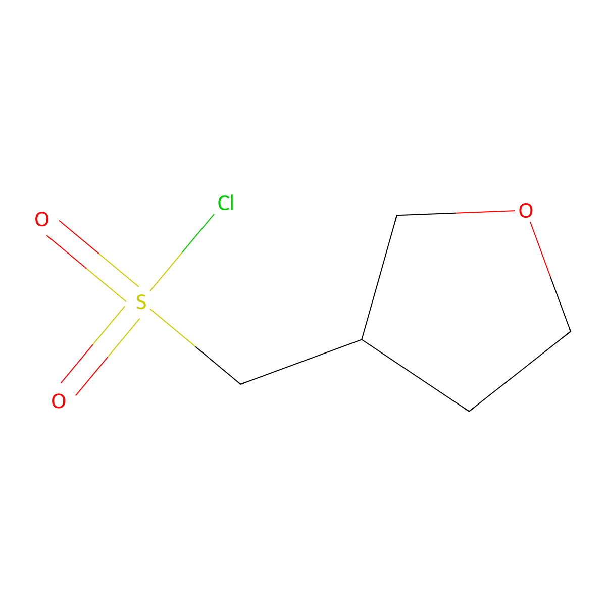 Oxolan-3-ylmethanesulfonyl chloride molecular structure, CAS 242459-48-9