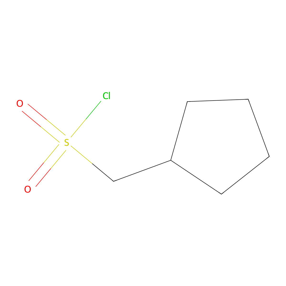 Cyclopentylmethanesulfonyl Chloride molecular structure, CAS 242459-85-4