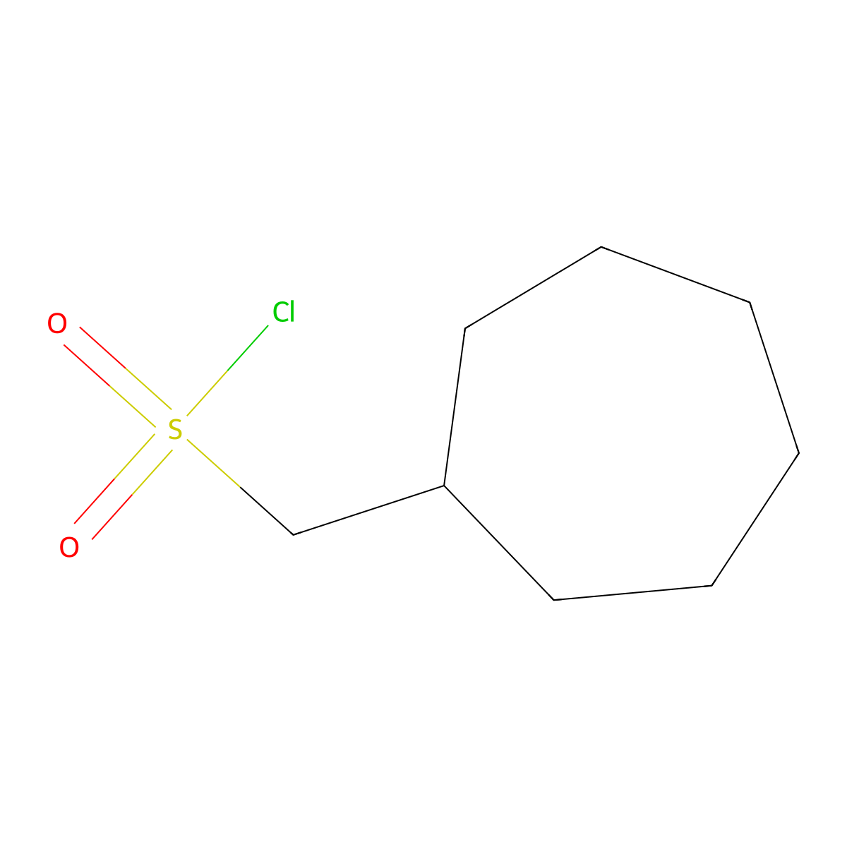 Cycloheptylmethanesulfonyl chloride molecular structure, CAS 242459-87-6