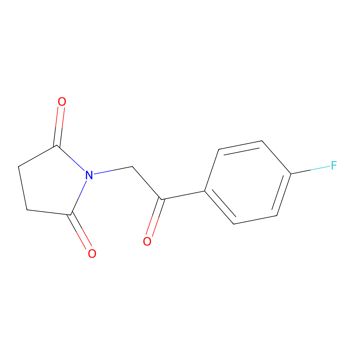 1-[2-(4-Fluorophenyl)-2-oxoethyl]pyrrolidine-2,5-dione molecular structure, CAS 24246-88-6