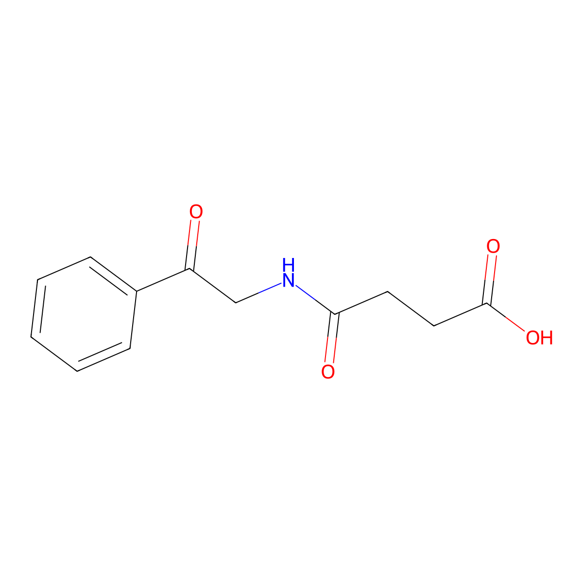 3-[(2-Oxo-2-phenylethyl)carbamoyl]propanoic acid molecular structure, CAS 24246-92-2