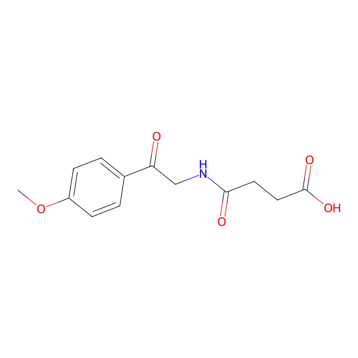 3-{[2-(4-Methoxyphenyl)-2-oxoethyl]carbamoyl}propanoic acid molecular structure, CAS 24246-96-6