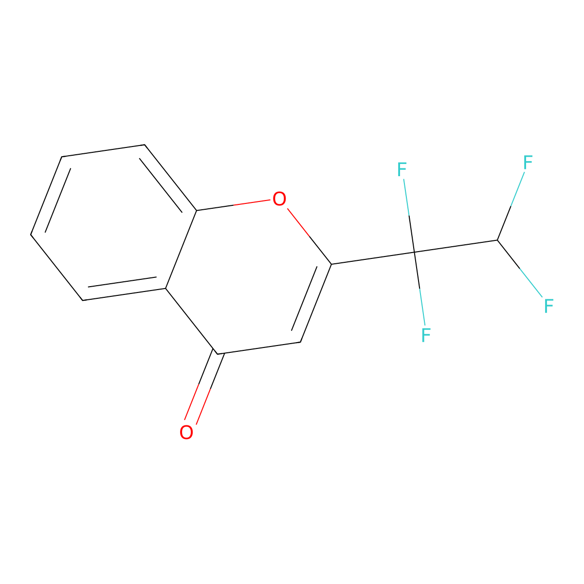 2-(1,1,2,2-Tetrafluoroethyl)-4H-1-benzopyran-4-one molecular structure, CAS 242460-36-2