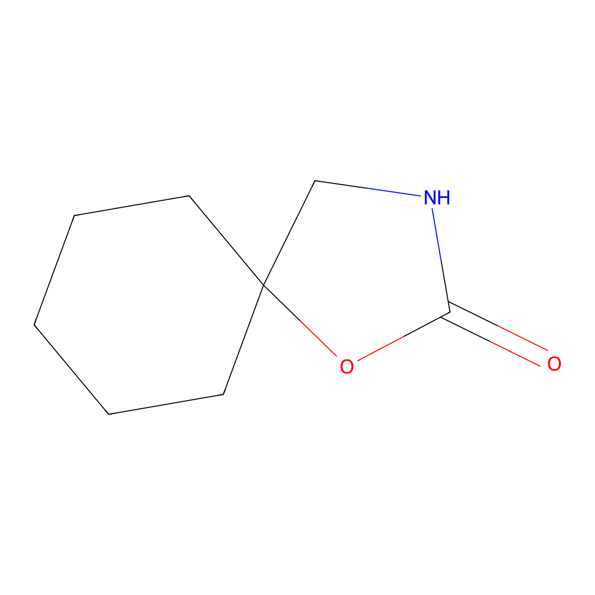 1-Oxa-3-azaspiro(4.5)decan-2-one molecular structure, CAS 24247-68-5