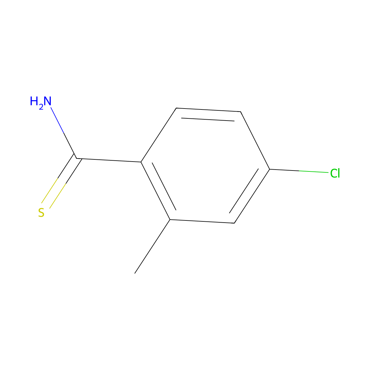 4-Chloro-2-methylthiobenzamide molecular structure, CAS 24247-80-1
