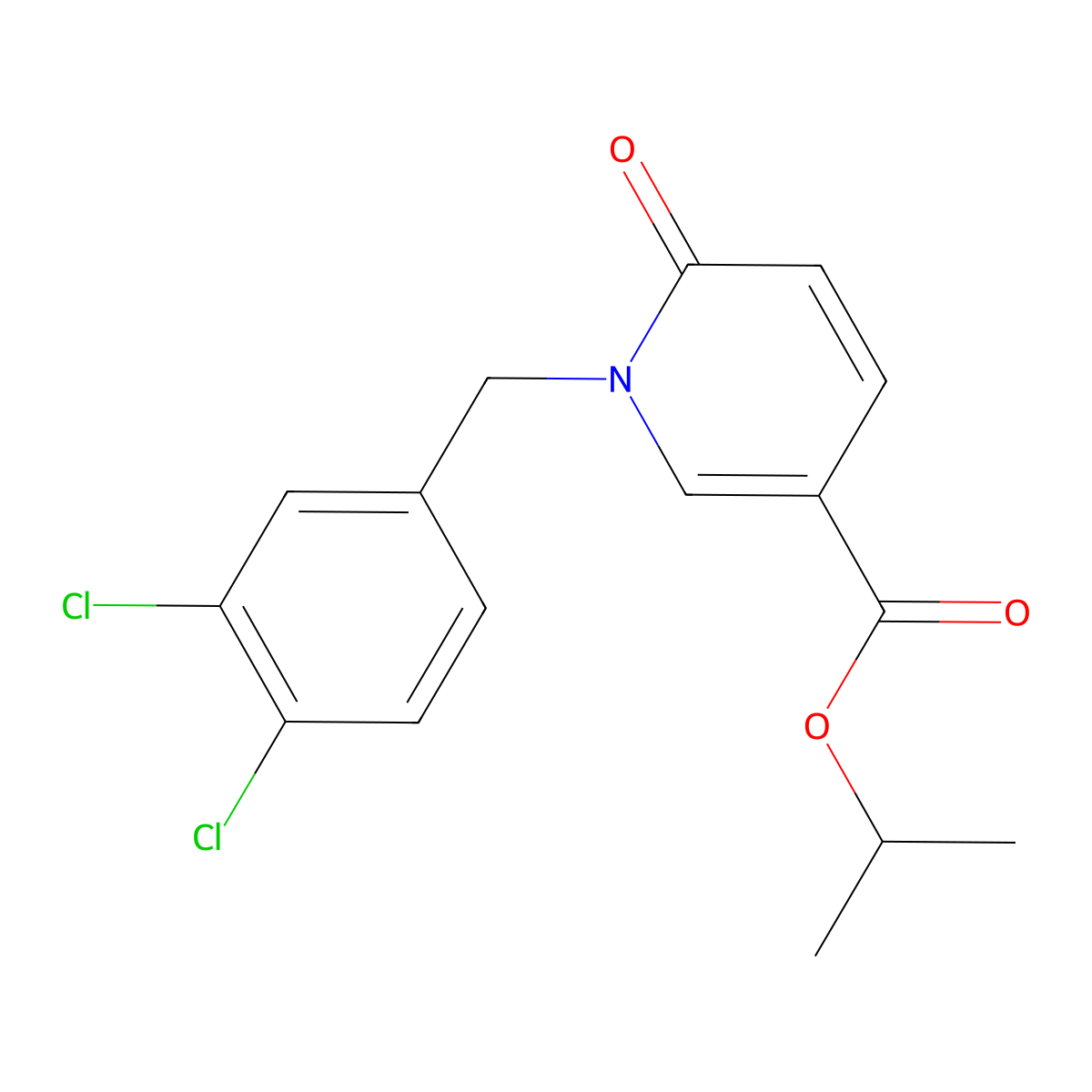 Isopropyl 1-(3,4-dichlorobenzyl)-6-oxo-1,6-dihydro-3-pyridinecarboxylate molecular structure, CAS 242472-01-1