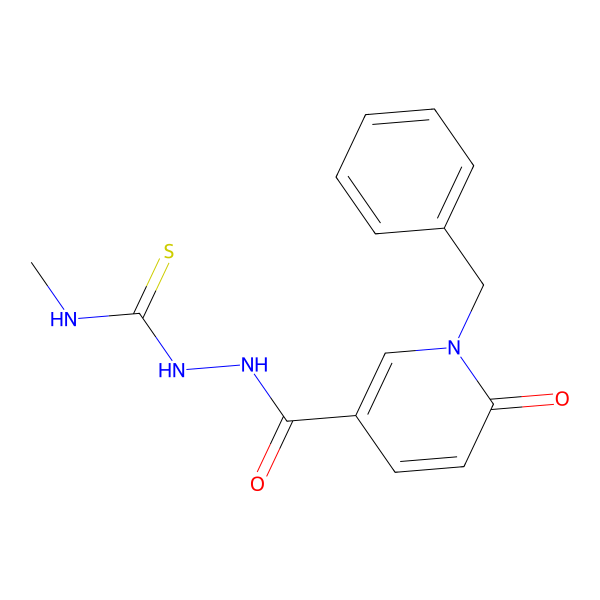 2-[(1-benzyl-6-oxo-1,6-dihydro-3-pyridinyl)carbonyl]-N-methyl-1-hydrazinecarbothioamide molecular structure, CAS 242472-08-8