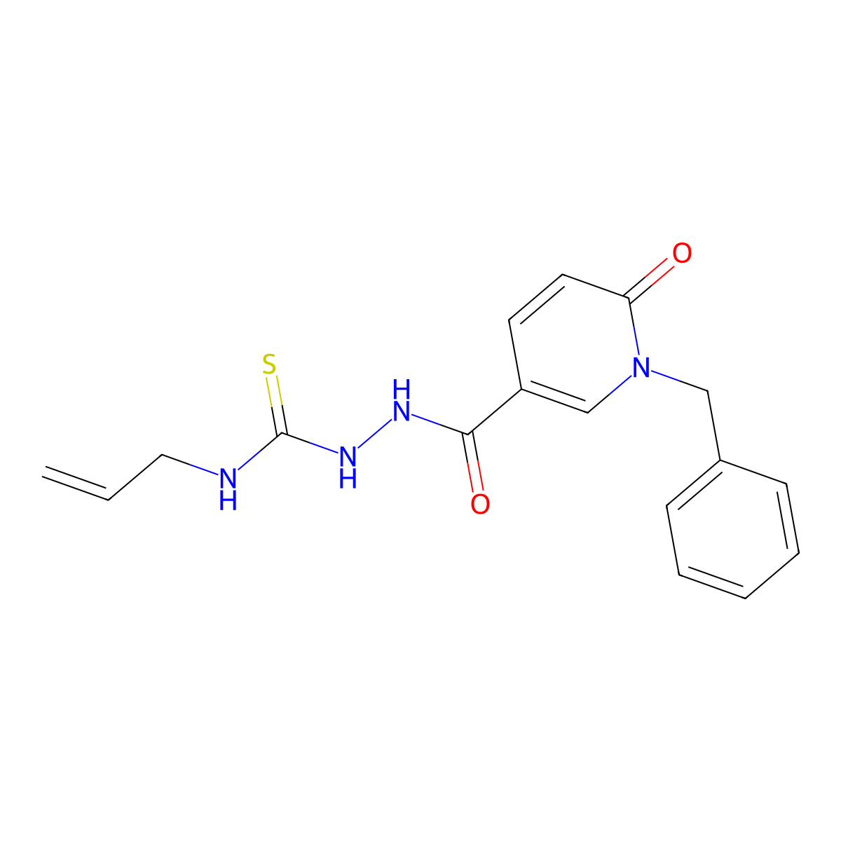 N-allyl-2-[(1-benzyl-6-oxo-1,6-dihydro-3-pyridinyl)carbonyl]-1-hydrazinecarbothioamide molecular structure, CAS 242472-09-9