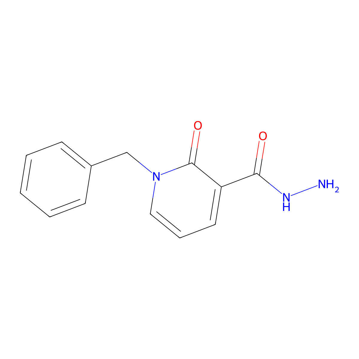 1-Benzyl-2-oxo-1,2-dihydro-3-pyridinecarbohydrazide molecular structure, CAS 242472-15-7