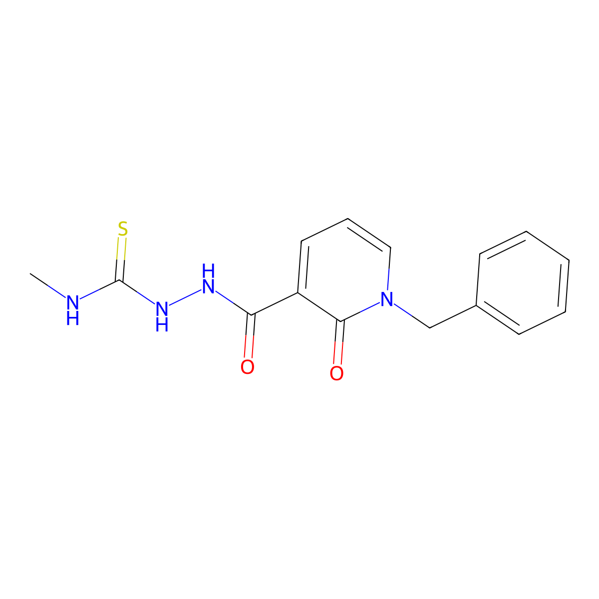 2-[(1-benzyl-2-oxo-1,2-dihydro-3-pyridinyl)carbonyl]-N-methyl-1-hydrazinecarbothioamide molecular structure, CAS 242472-17-9