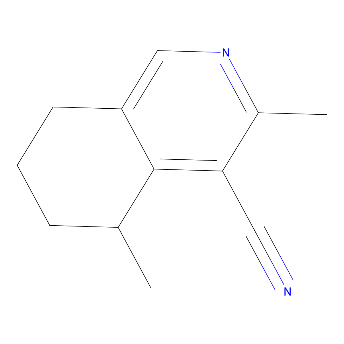 3,5-Dimethyl-5,6,7,8-tetrahydroisoquinoline-4-carbonitrile molecular structure, CAS 242474-46-0