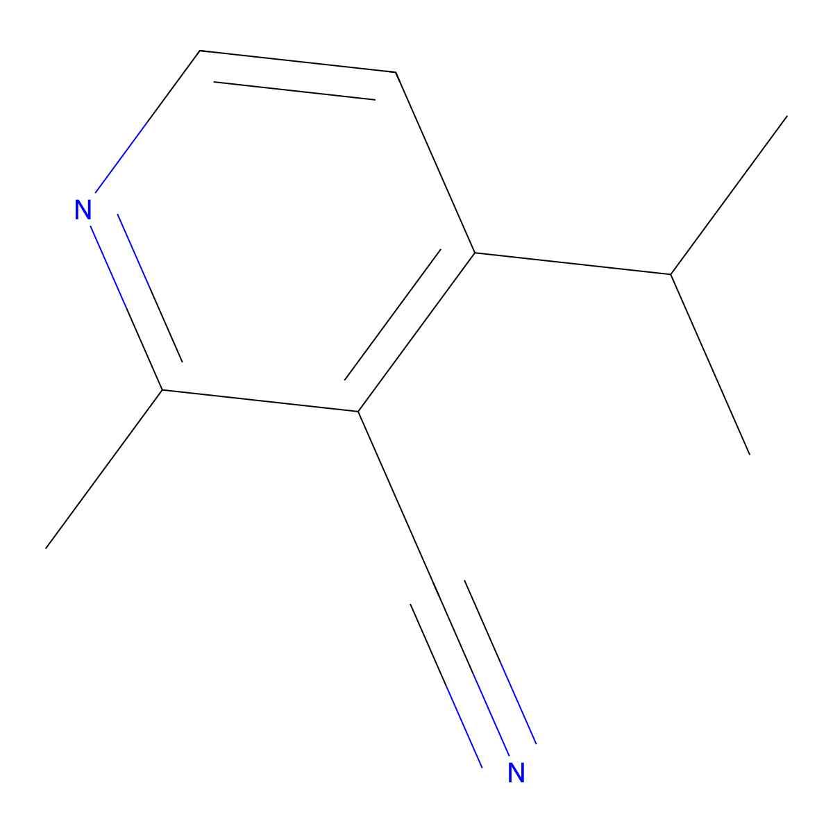 4-Isopropyl-2-methylnicotinonitrile molecular structure, CAS 242474-49-3