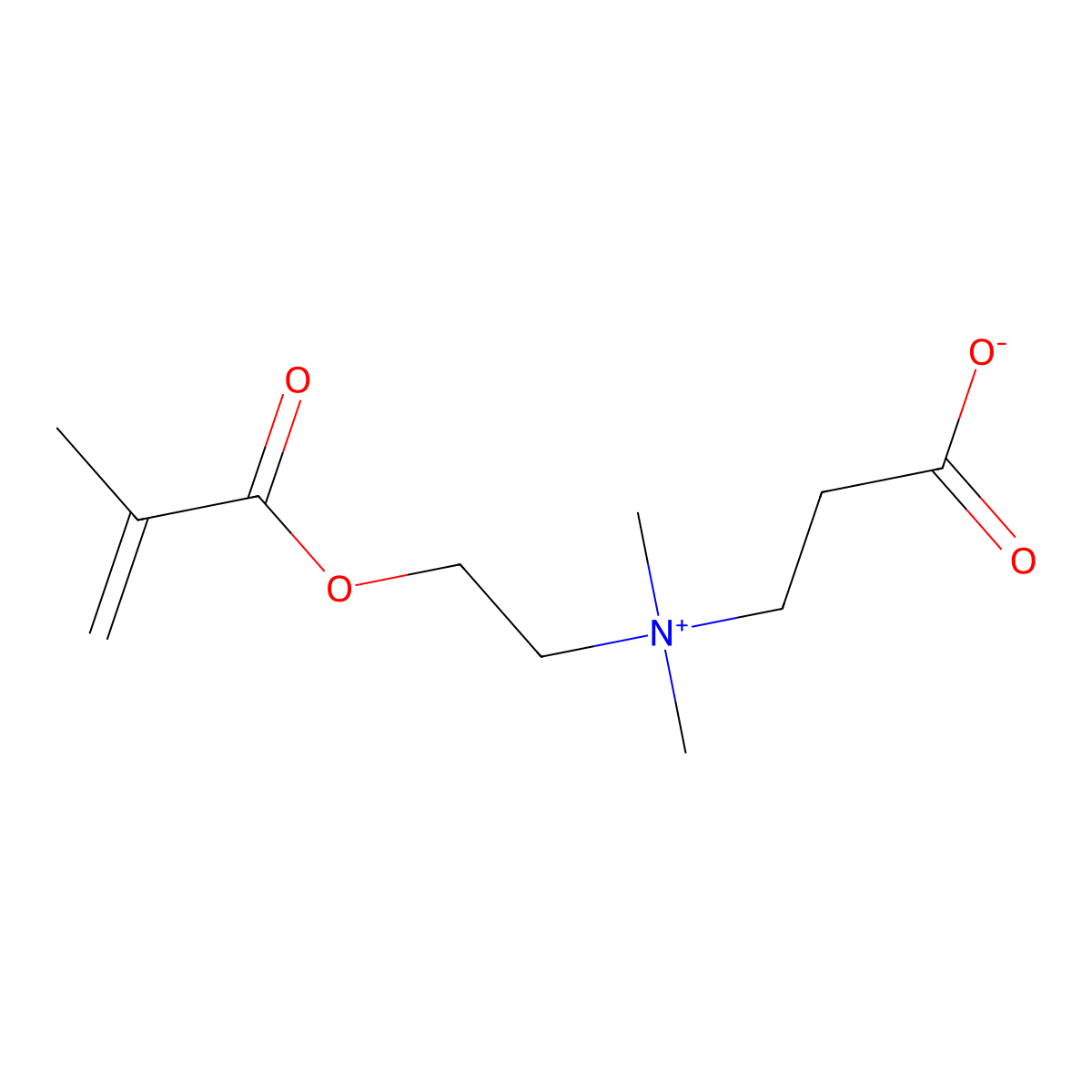 3-[[2-(Methacryloyloxy)ethyl]dimethylammonio]propionate molecular structure, CAS 24249-95-4