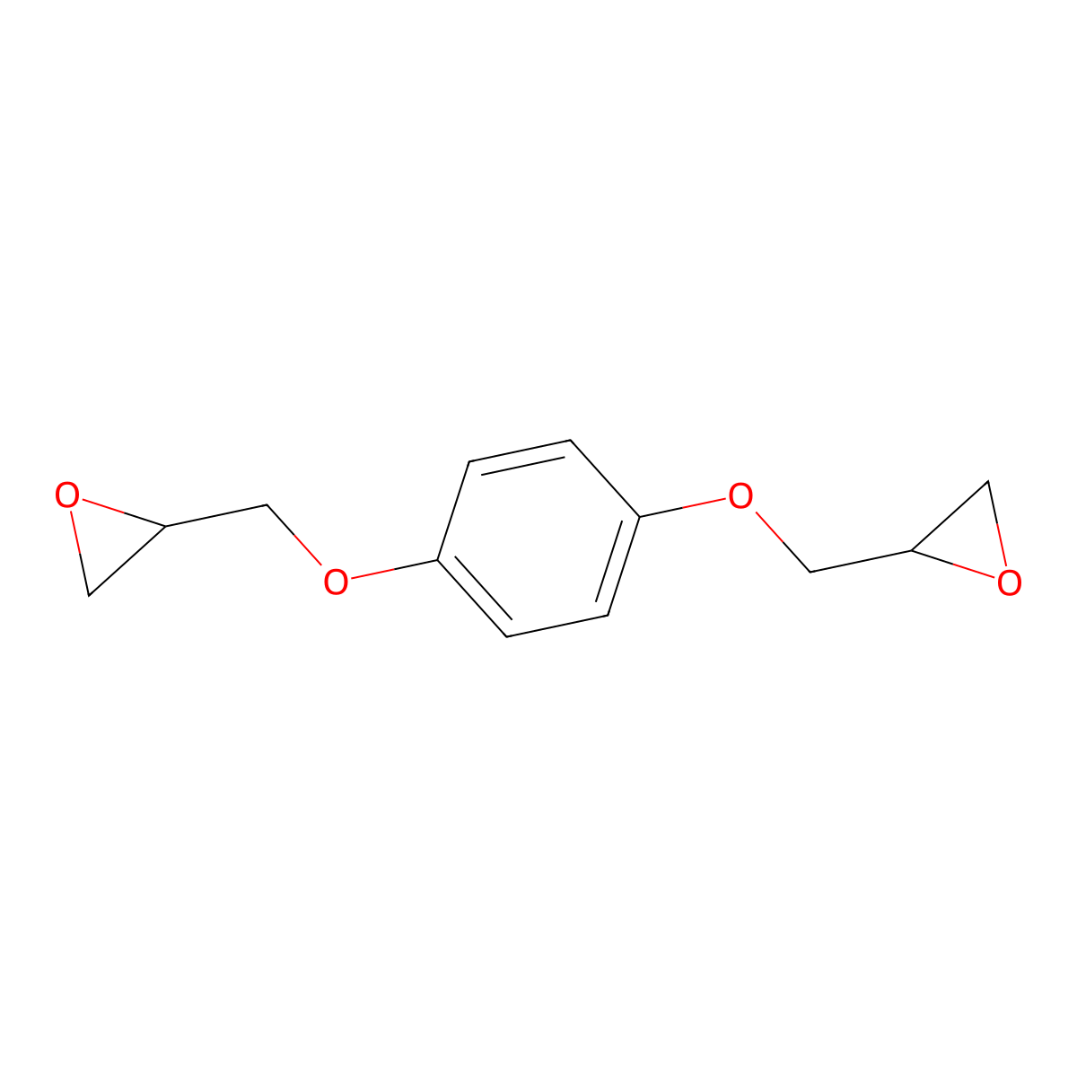1,4-Bis(2,3-epoxypropoxy)benzene molecular structure, CAS 2425-01-6