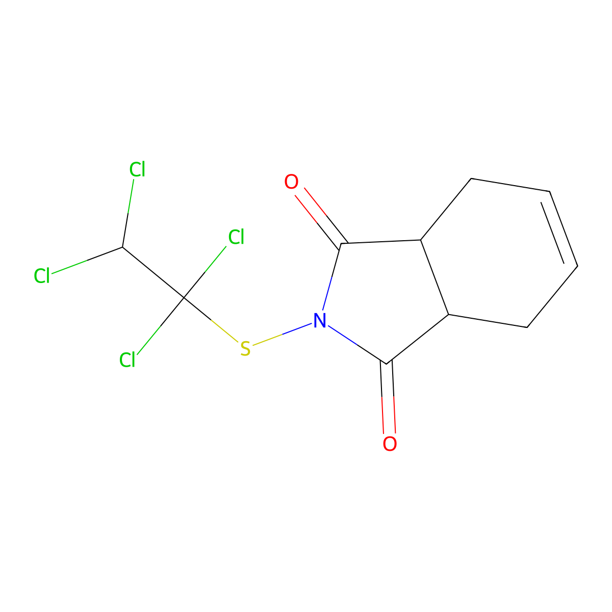 Captafol molecular structure, CAS 2425-06-1