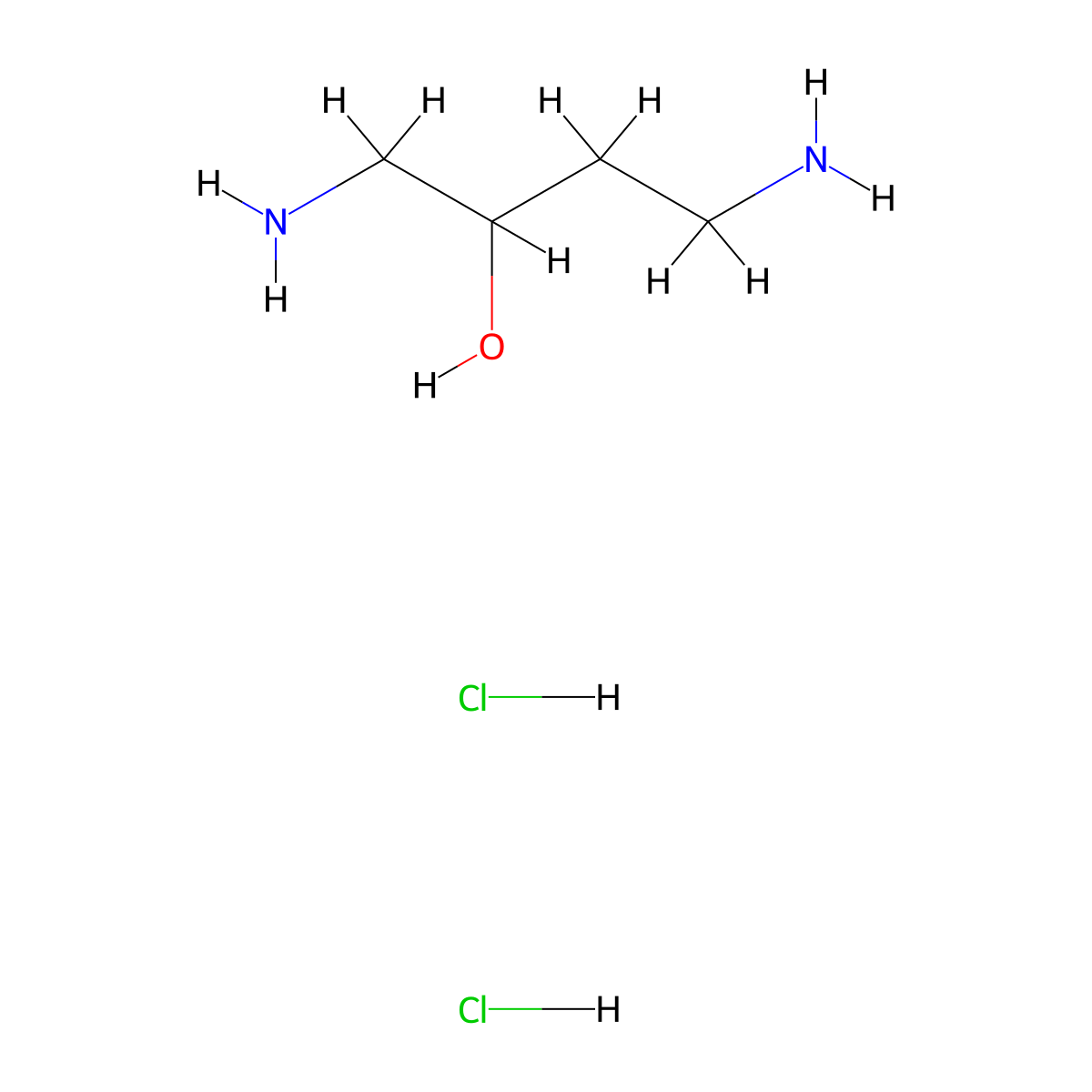 1,4-Diaminobutan-2-ol dihydrochloride molecular structure, CAS 2425-32-3