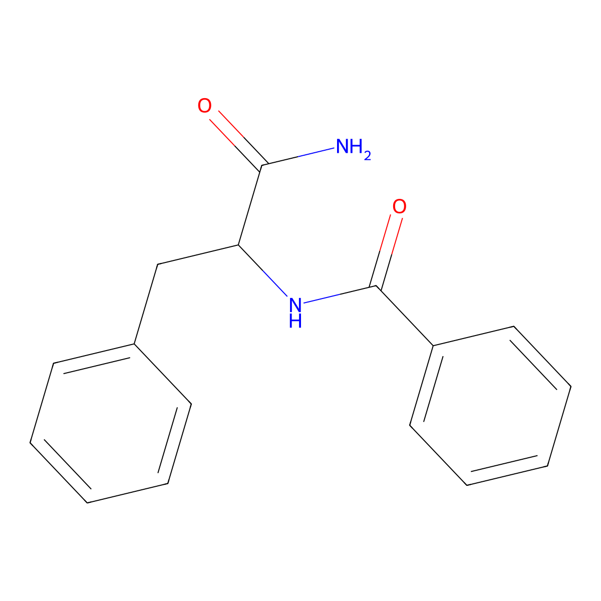 Nalpha-Benzoylphenylalaninamide molecular structure, CAS 24250-72-4
