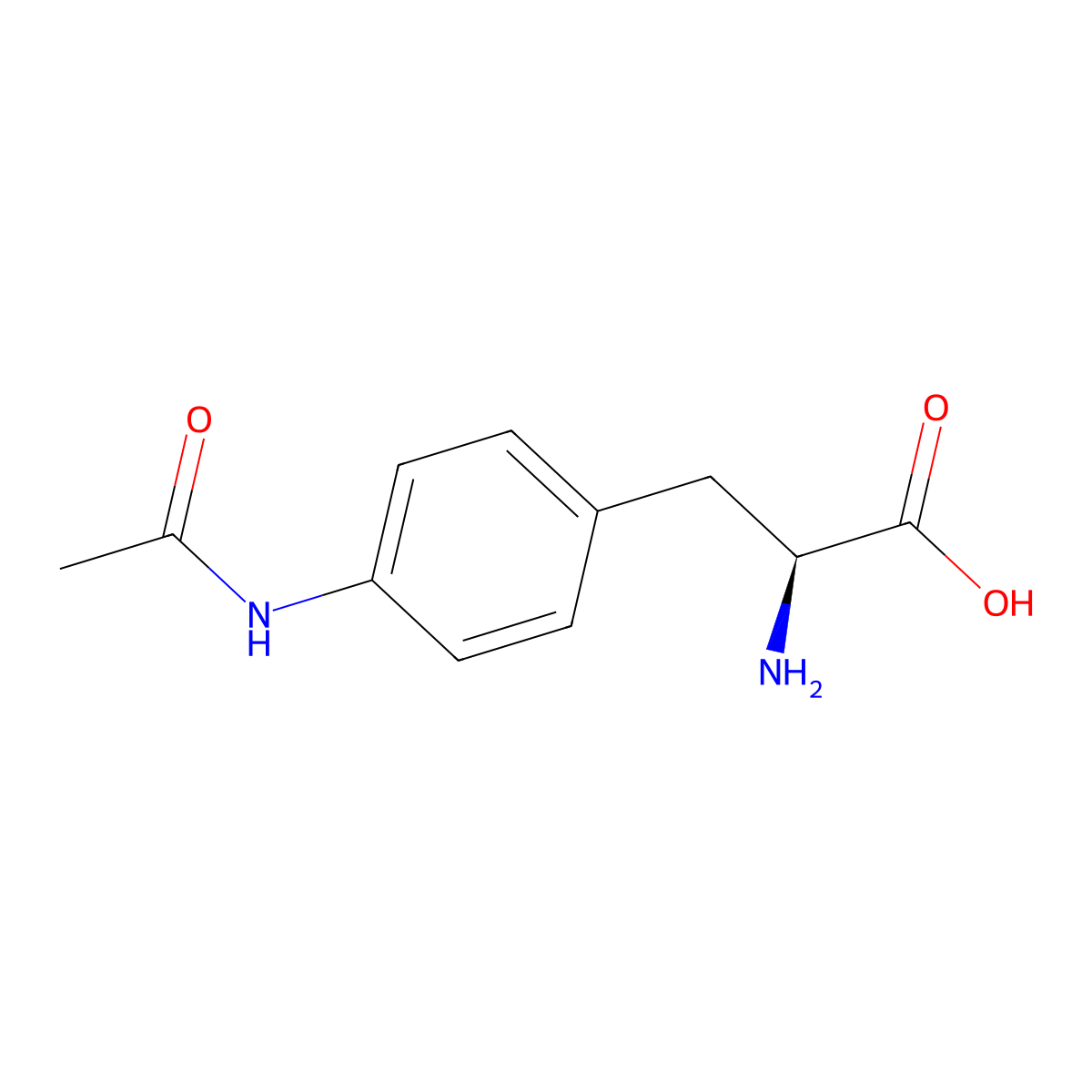 4-(Acetylamino)-L-phenylalanine molecular structure, CAS 24250-87-1