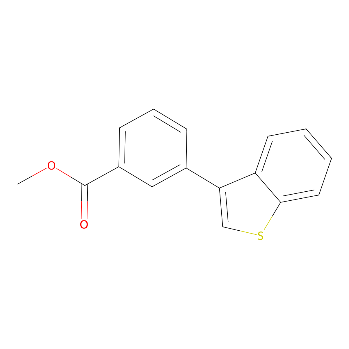 Methyl 3-benzo(b)thien-3-ylbenzoate molecular structure, CAS 24251-07-8