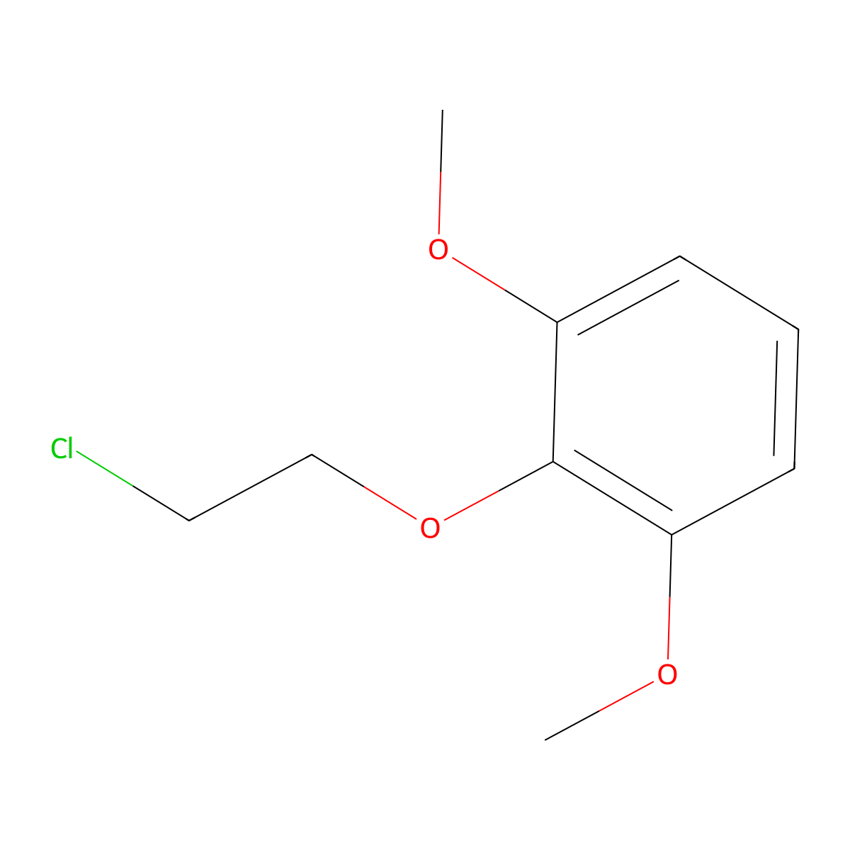 2-(2-Chloroethoxy)-1,3-dimethoxybenzene molecular structure, CAS 24251-50-1