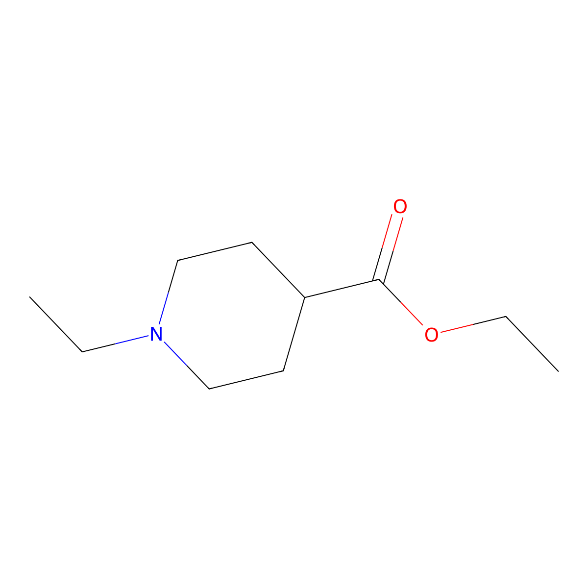 Ethyl 1-ethylpiperidine-4-carboxylate molecular structure, CAS 24252-38-8