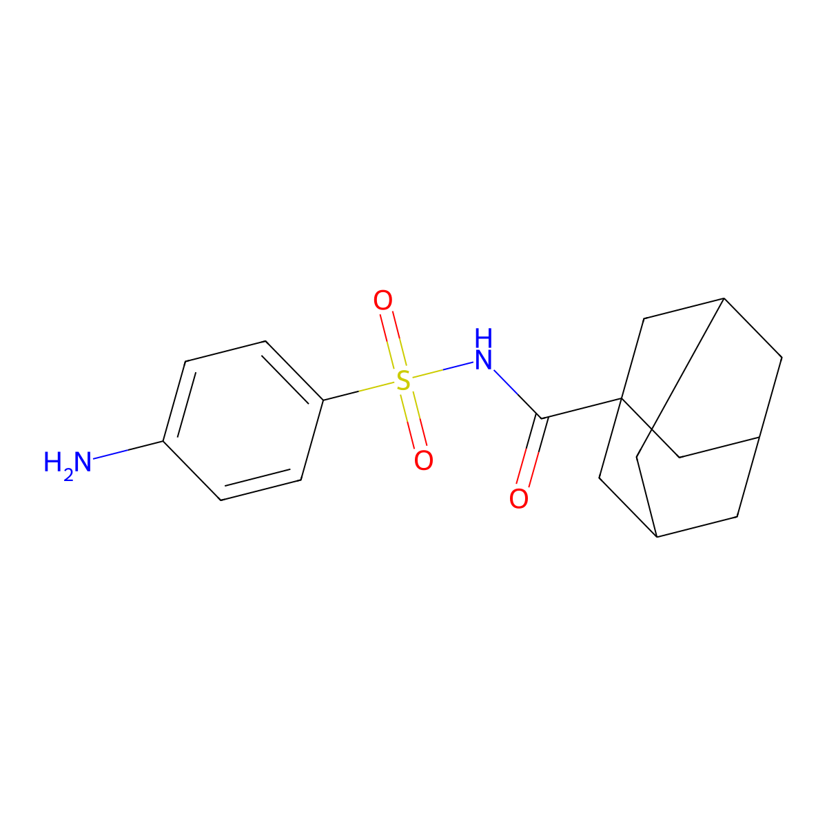 (3r,5r,7r)-N-((4-aminophenyl)sulfonyl)adamantane-1-carboxamide molecular structure, CAS 24252-59-3