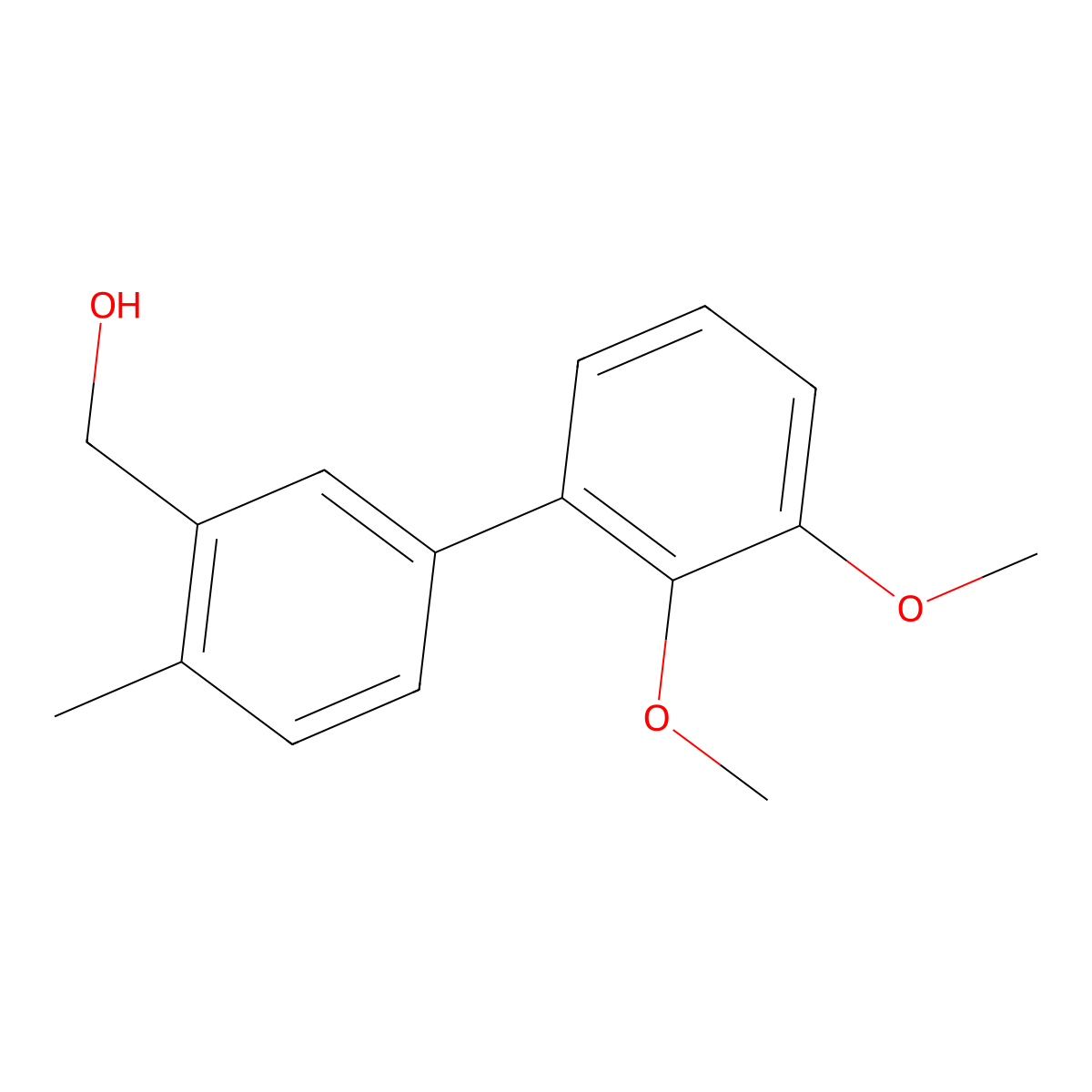 2',3'-Dimethoxy-4-methyl[1,1'-biphenyl]-3-methanol molecular structure, CAS 2425307-10-2