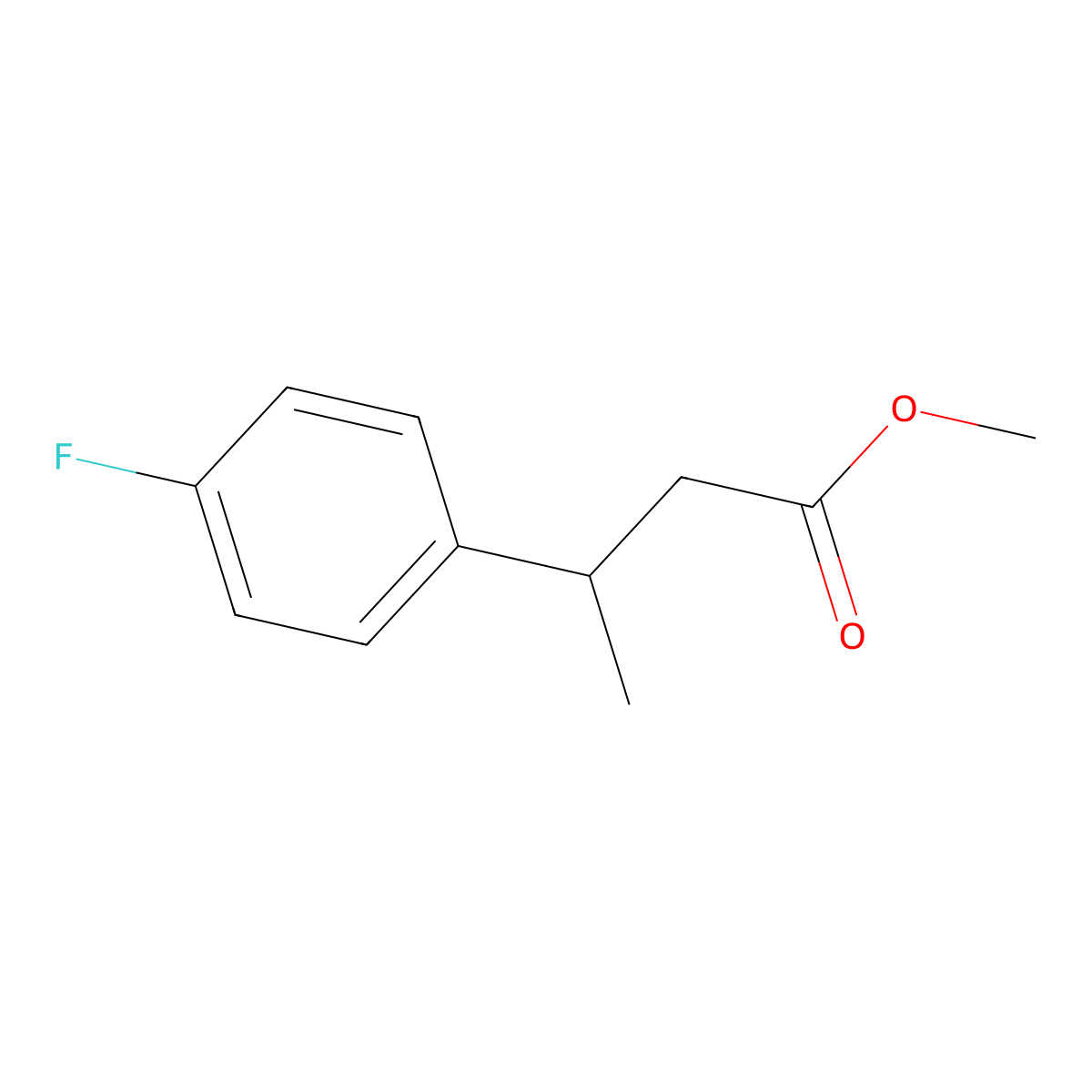 Methyl 3-(4-fluorophenyl)butanoate molecular structure, CAS 24254-64-6