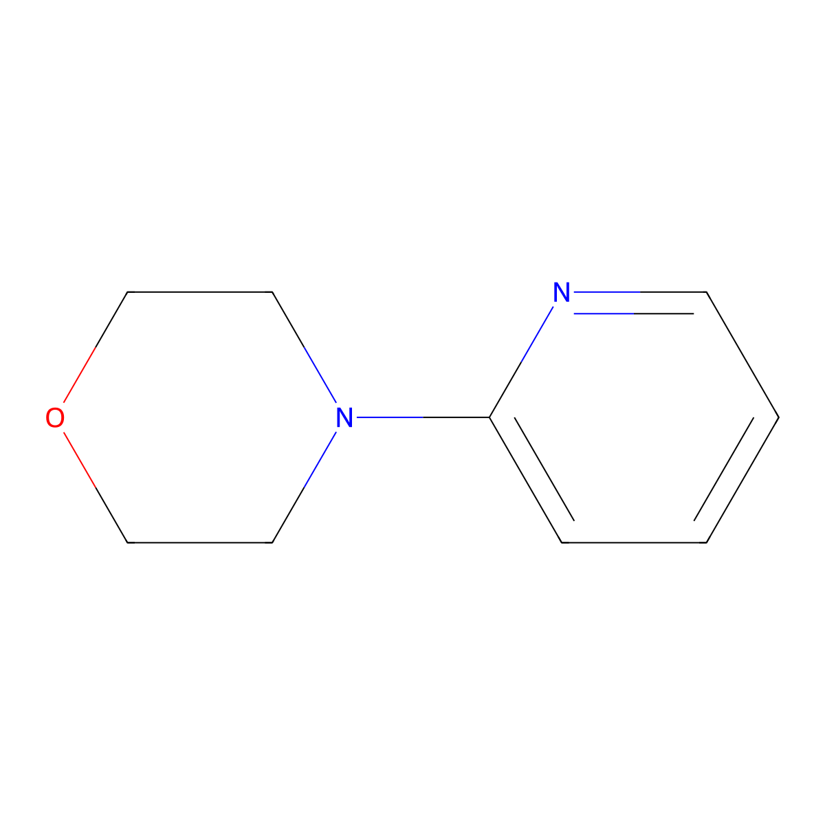 2-Morpholinopyridine molecular structure, CAS 24255-25-2