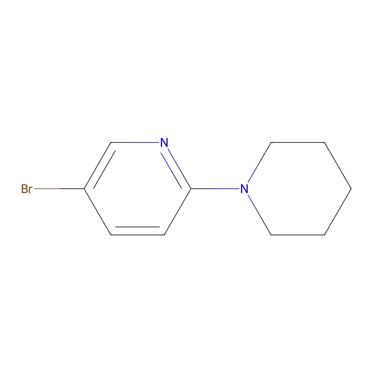 5-Bromo-2-(1-piperidinyl)pyridine molecular structure, CAS 24255-95-6