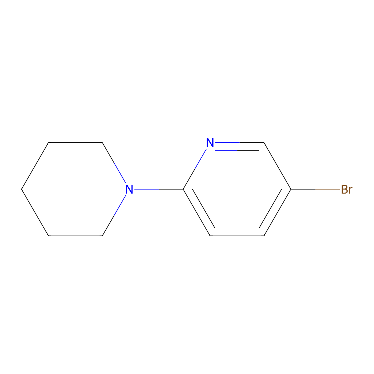 5-Bromo-2-(1-piperidinyl)pyridine molecular structure, CAS 24255-95-6
