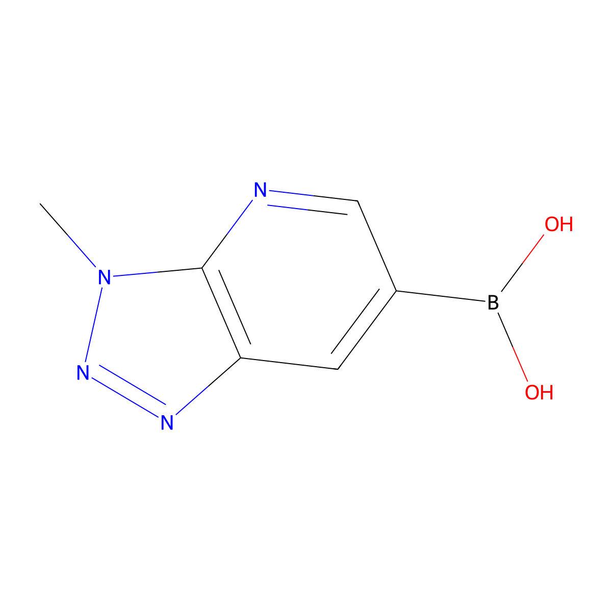 {3-methyl-3H-[1,2,3]triazolo[4,5-b]pyridin-6-yl}boronic acid molecular structure, CAS 2425646-46-2