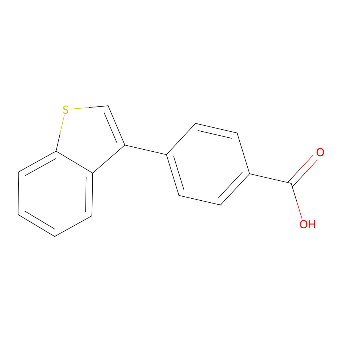 4-(1-Benzothien-3-yl)benzoic acid molecular structure, CAS 24257-36-1